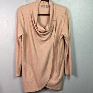 Chico’s Zenergy Convertible Waffle Knit Blush Cardigan  8/10